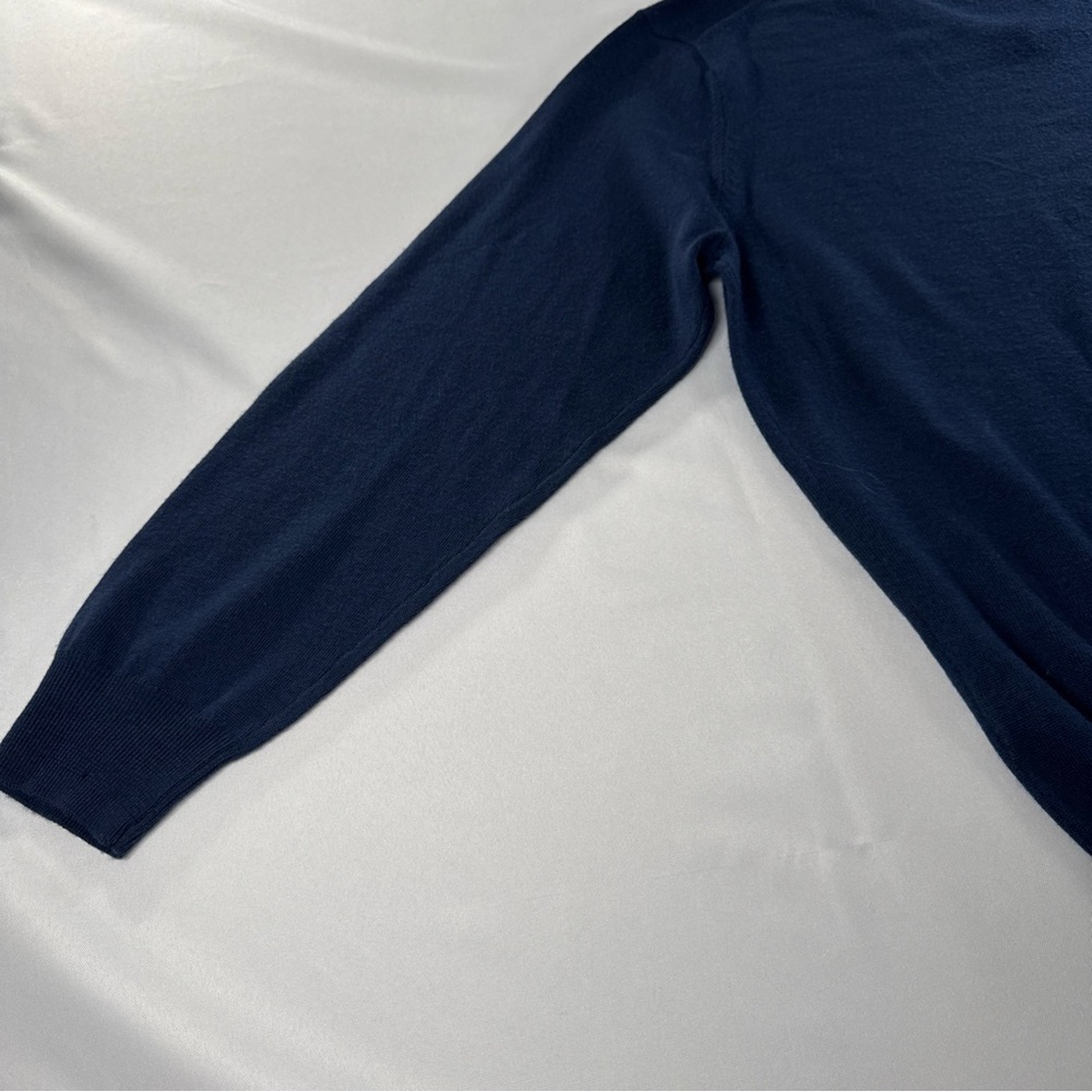 Jos A Bank Sweater Mens XXL Blue 100% Merino Wool V Neck Travelers Collection - Picture 8 of 8